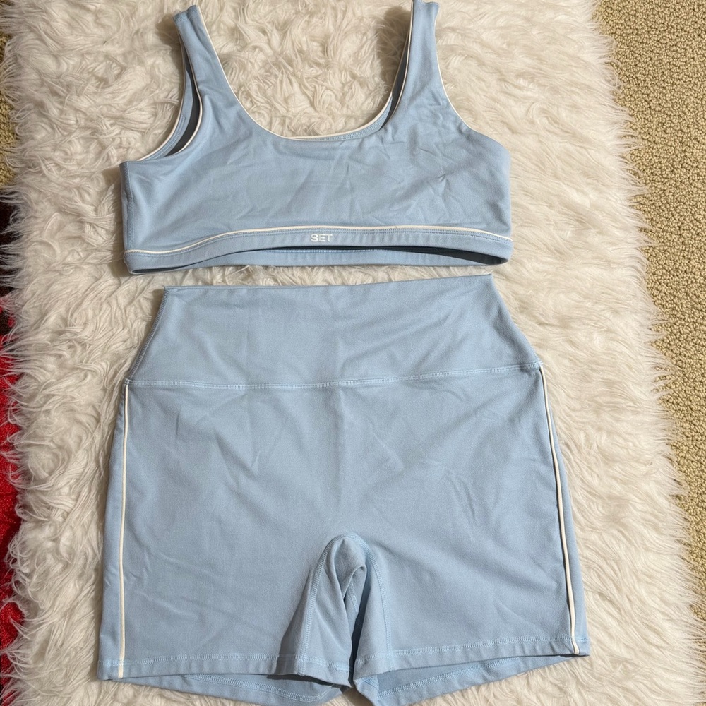 SET ACTIVE x PARKE Matching Set XL Sports Bra Shorts Workout Pilates RARE Run